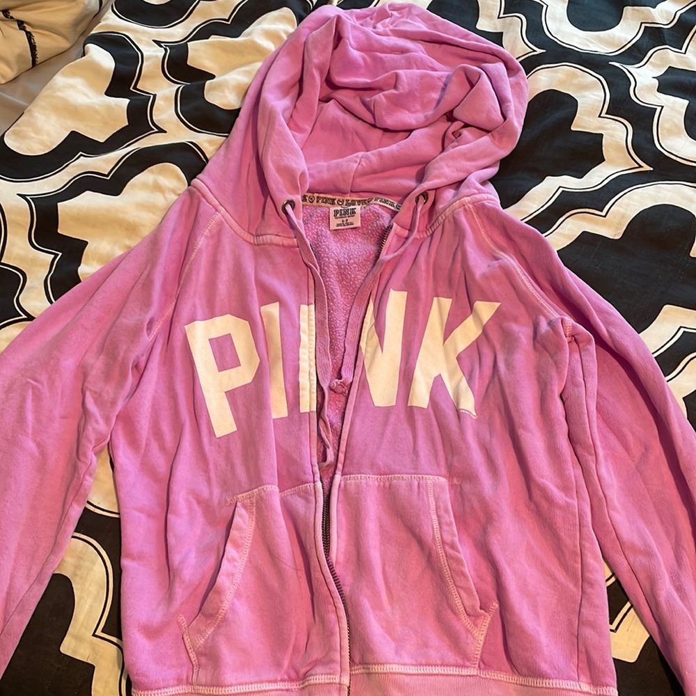 Purple PINK Zip Up Hoodie